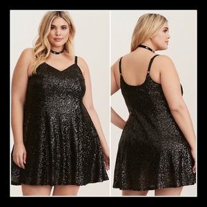 Torrid Sequin Trapeze Slip Dress